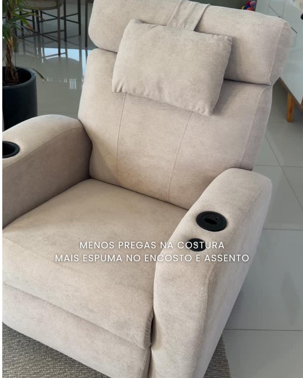 Poltrona Reclinável Damie versão 2.0 bege